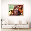 Obrazy diamentowe 5d 30 x 40 cm - kotek w kwiatach [22040000515]